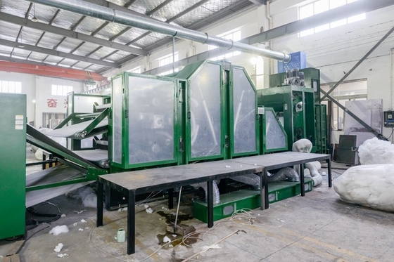 HongYi-2 Yıl Garanti Yün İçin Yüksek Verimli Nonwoven Taraklama Makinesi Çift Doffer